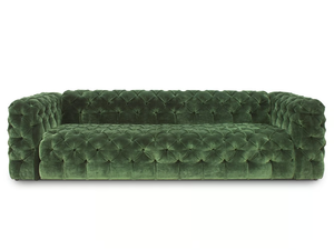 CAPITON CONTEMPORAIN - 4 seater tufted velour sofa _ Crearte Collections